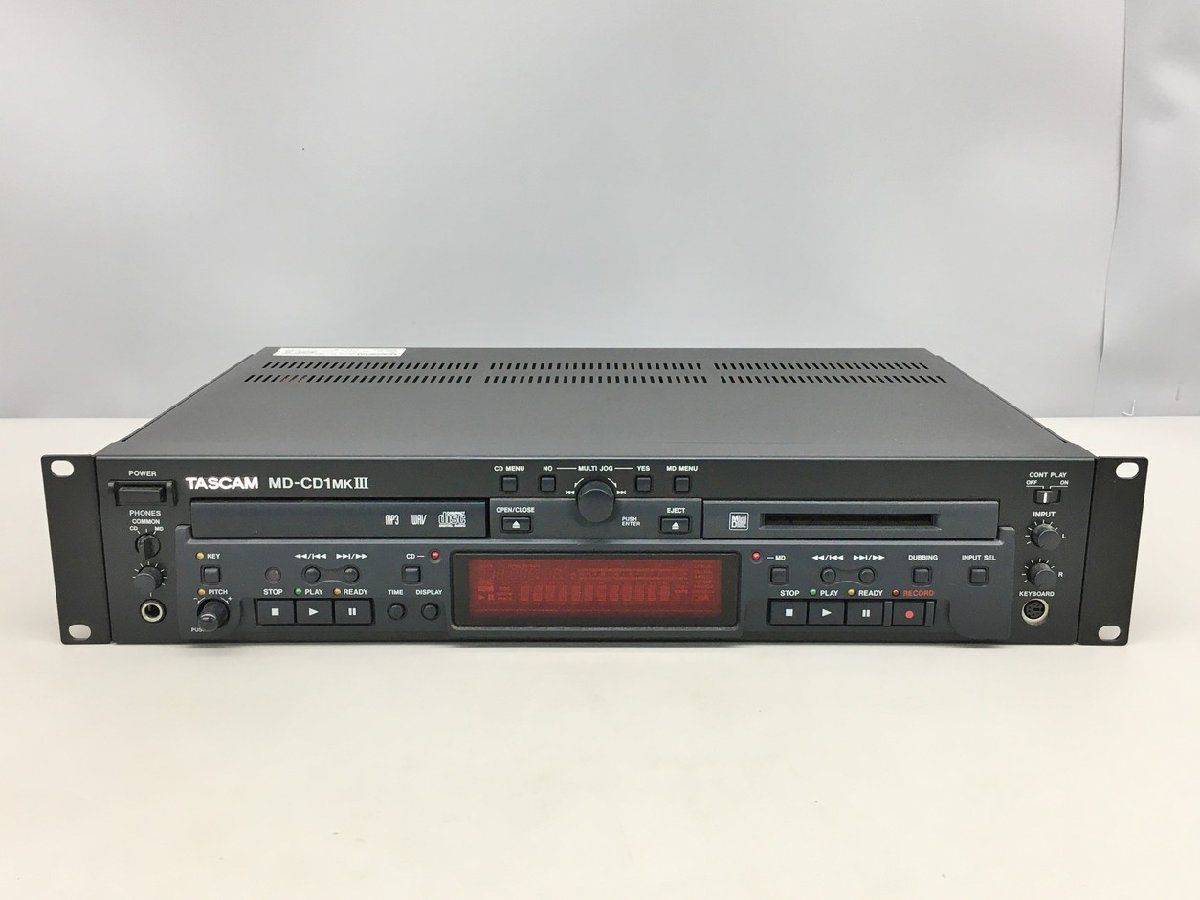 CD/MDコンビデッキ MD-CD1 MKⅢ タスカム TASCAM 2012年製 リモコン