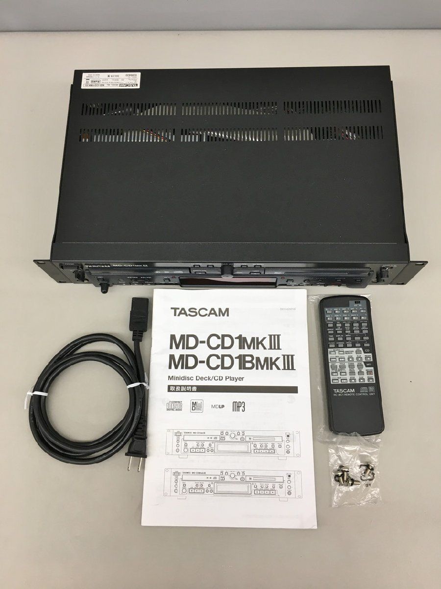 CD/MDコンビデッキ MD-CD1 MKⅢ タスカム TASCAM 2012年製 リモコン