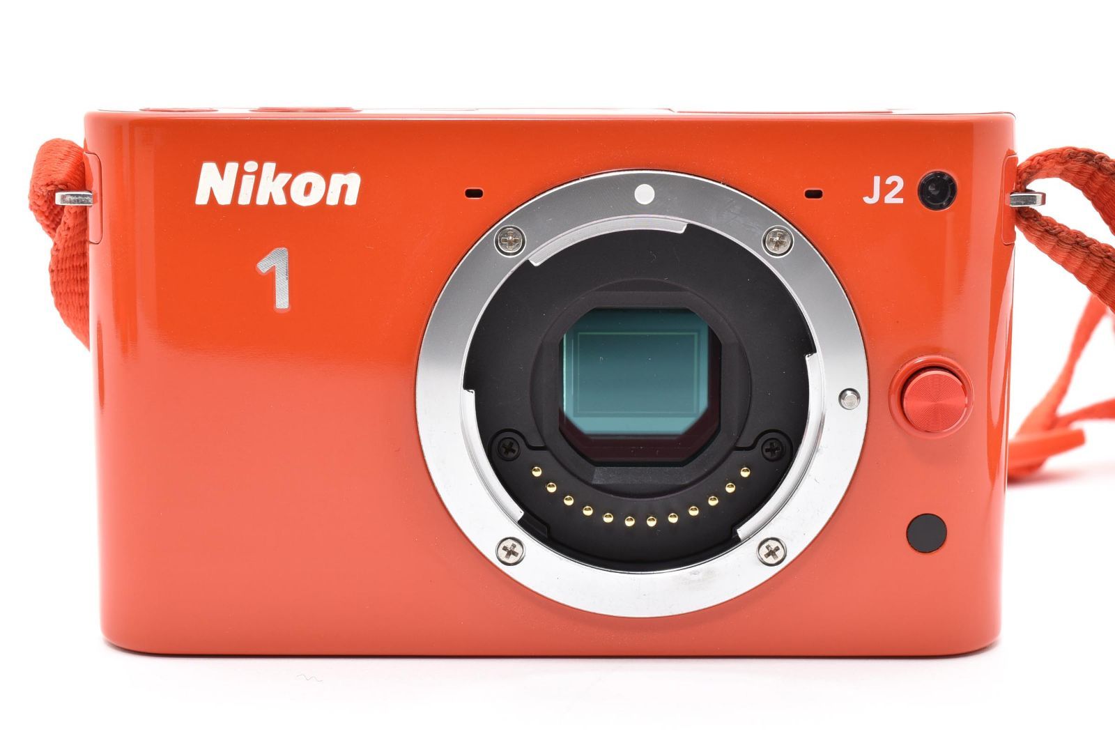☆ショット数1440回☆ 難あり美品 Nikon 1 J2 オレンジ ダブルレンズ