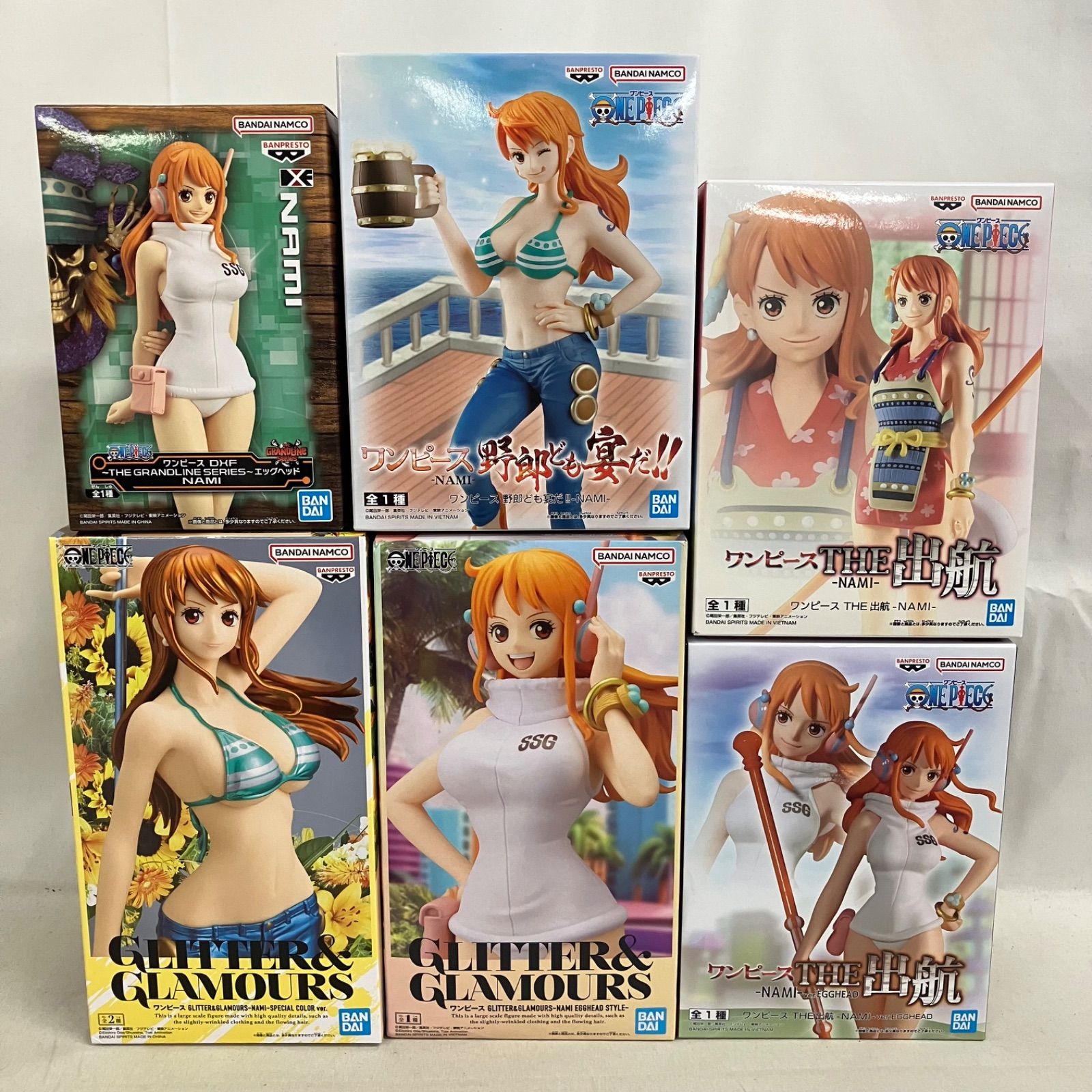 未開封 ワンピース GLITTER&GLAMOURS THE出航 他 ナミ フィギュア 6個