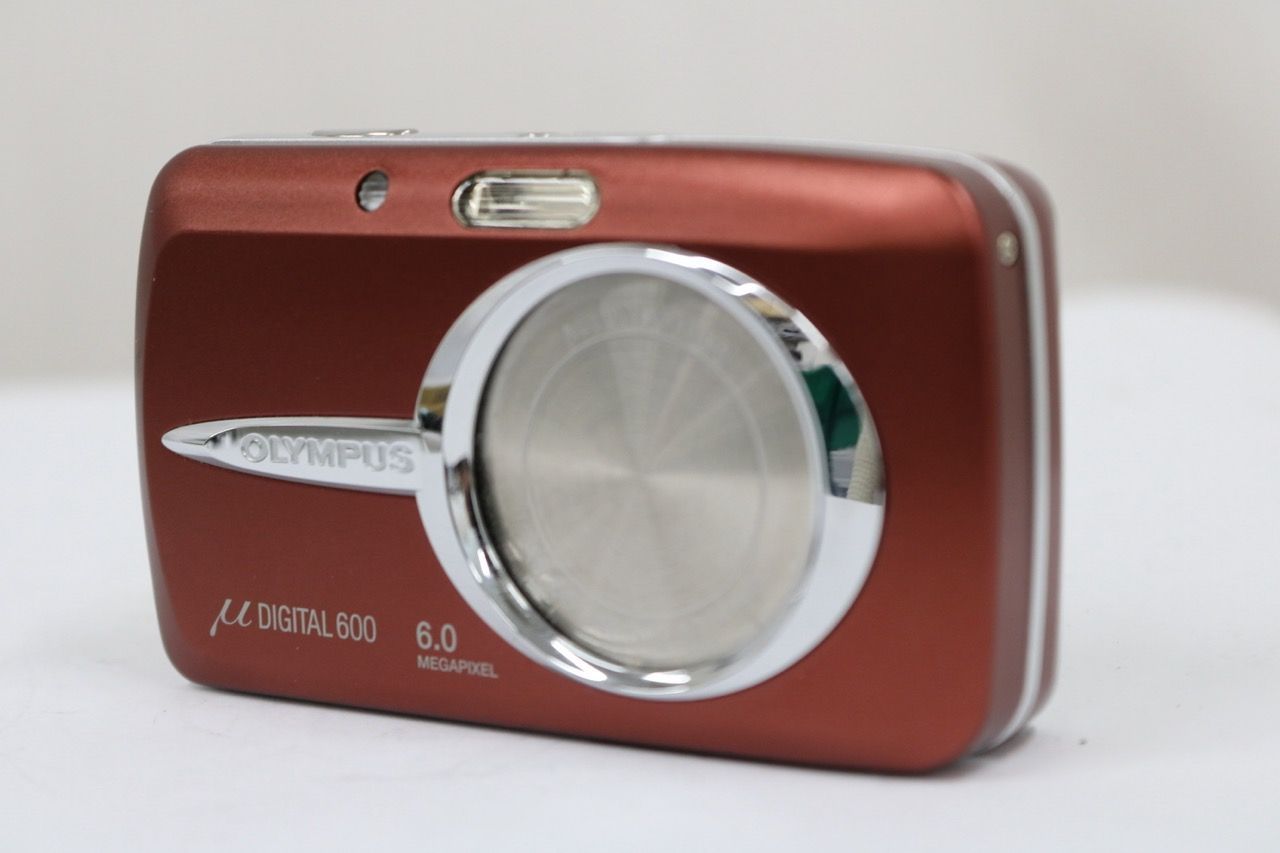 【返品保証】 オリンパス Olympus μ DIGITAL 600 レッド コンパクトデジタルカメラ e10873