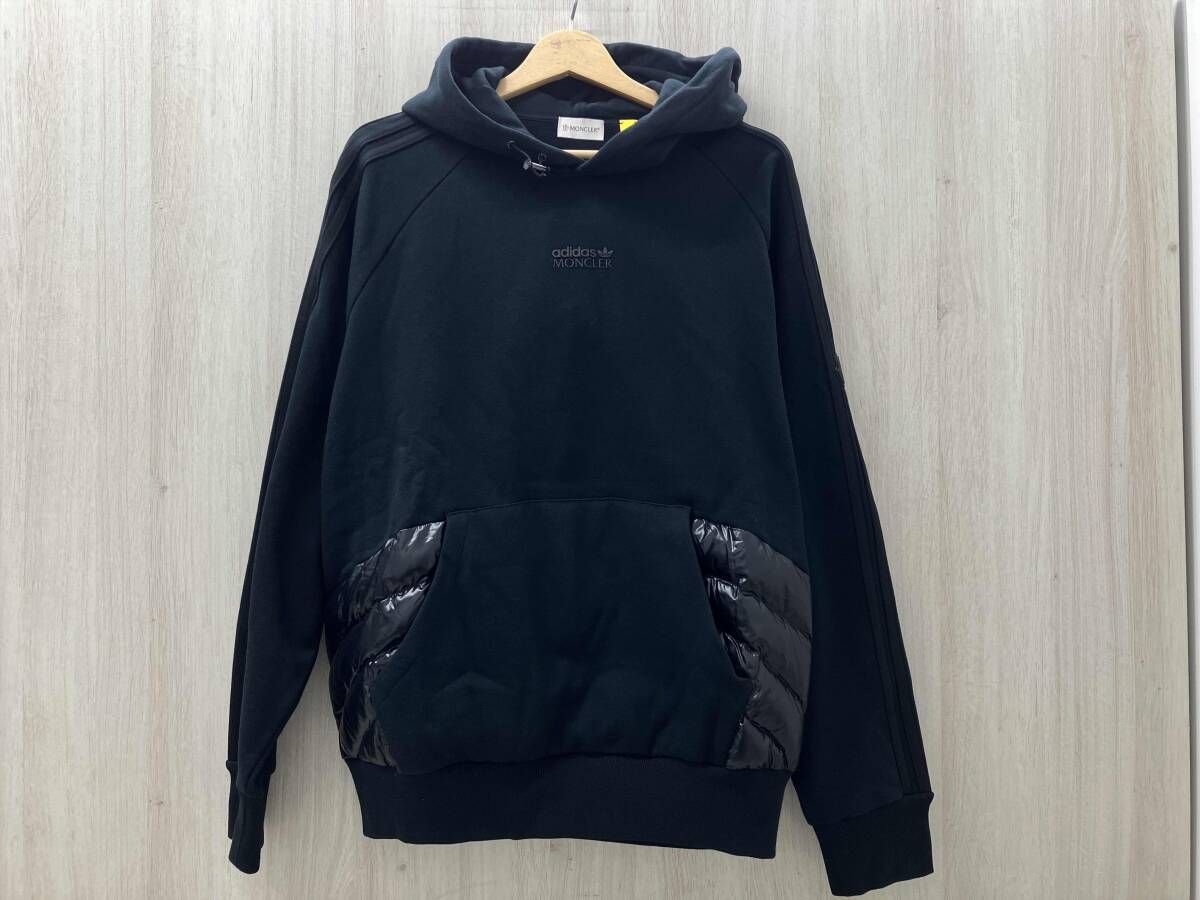 adidas×MONCLER コラボ パーカー ダウン切替 メンズ サイズL ブラック 1209S8G00004