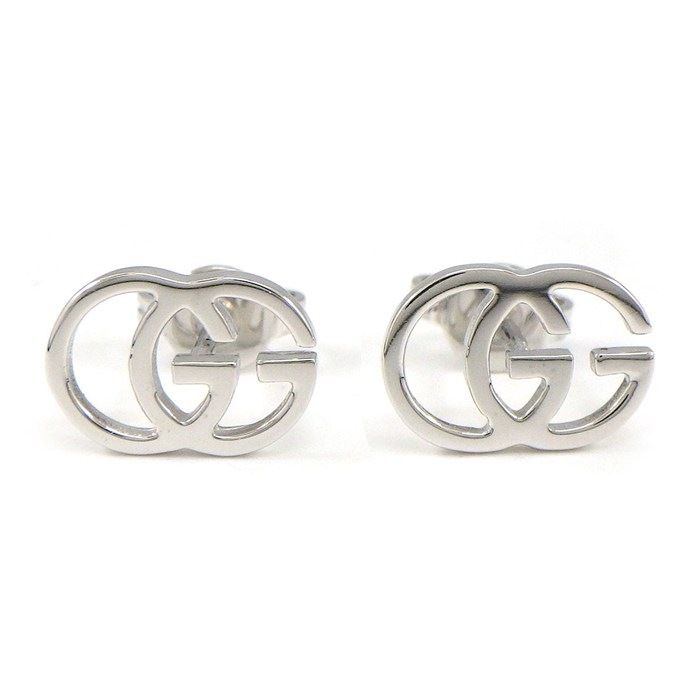 グッチ GUCCI ピアス GG ランニング ロゴ K18WG 【中古】