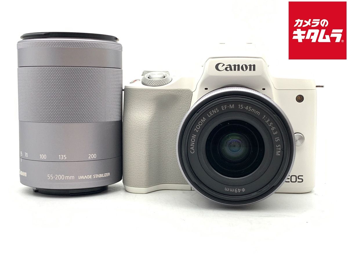 【中古】 【並品】 キヤノン EOS Kiss M2 ダブルズームキット ホワイト