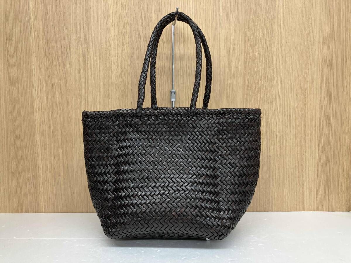 Dragon Diffusion ドラゴンディフュージョン レザーメッシュバッグ トートバッグ ハンドメイド ダークブラウン 通年