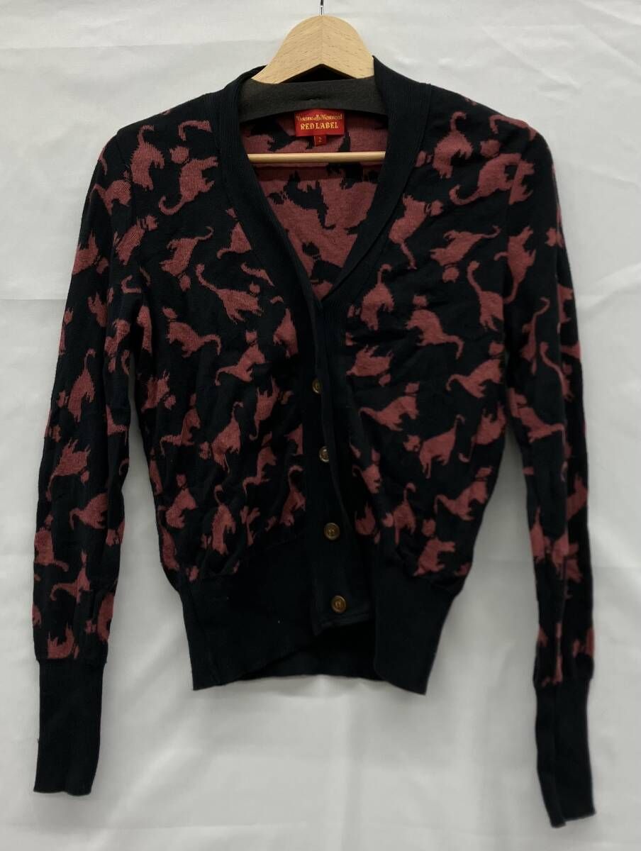 Vivienne Westwood RED LABEL ヴィヴィアンウエスト　レッドレーベル　カーディガン 総柄　サイズ2