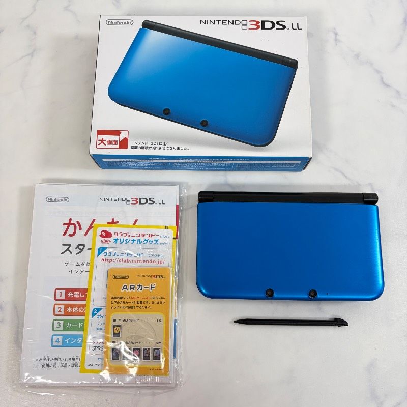 【液晶綺麗/初期化済み/動作品】Nintendo 3DSLL SPR-001 ブルー ブラック 任天堂 箱付き 505K