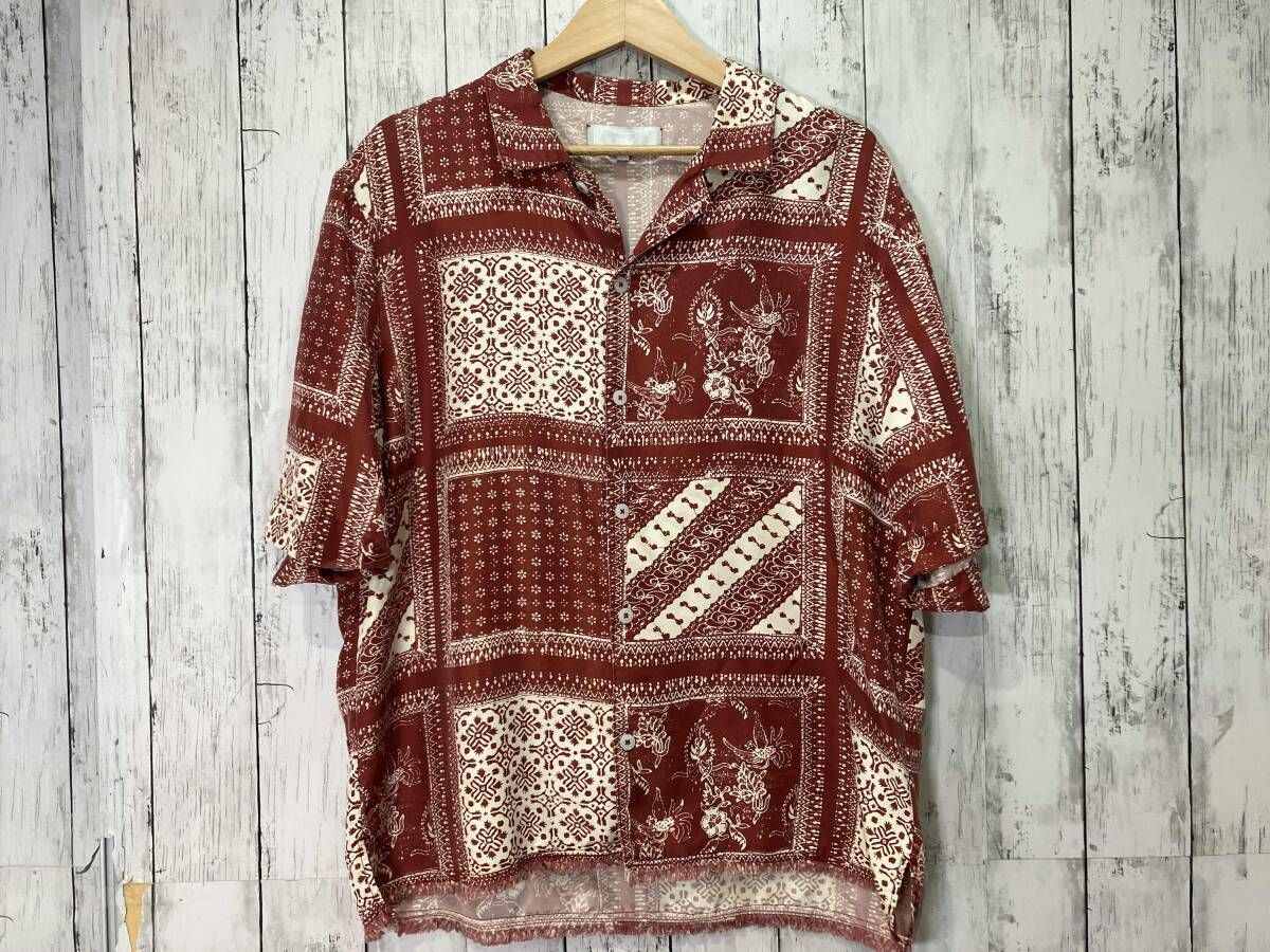 Kith キス Silk Twill Reade Shirt シルクシャツ 半袖シャツ バンダナ レッド系 24-051-060-0023-2-0 M