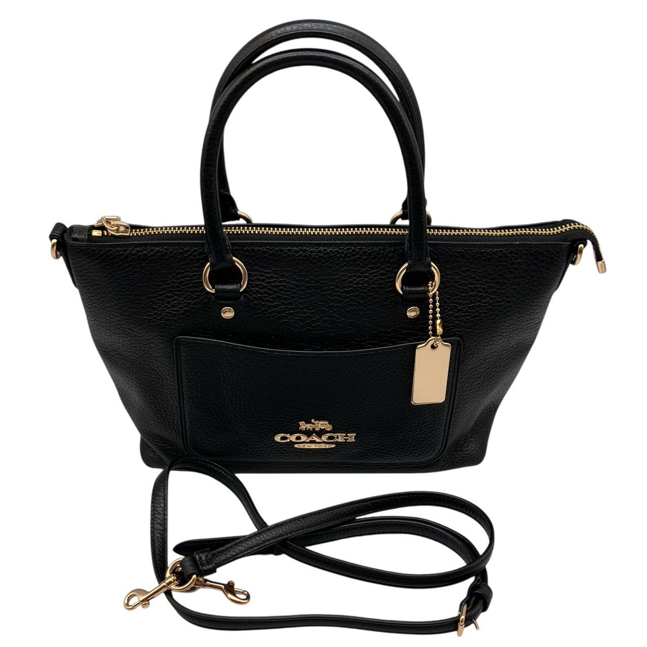 ◆ COACH / コーチ 2WAY ハンドバッグ ショルダーバッグ ブラック レザー F31466 中古品 ai KBC