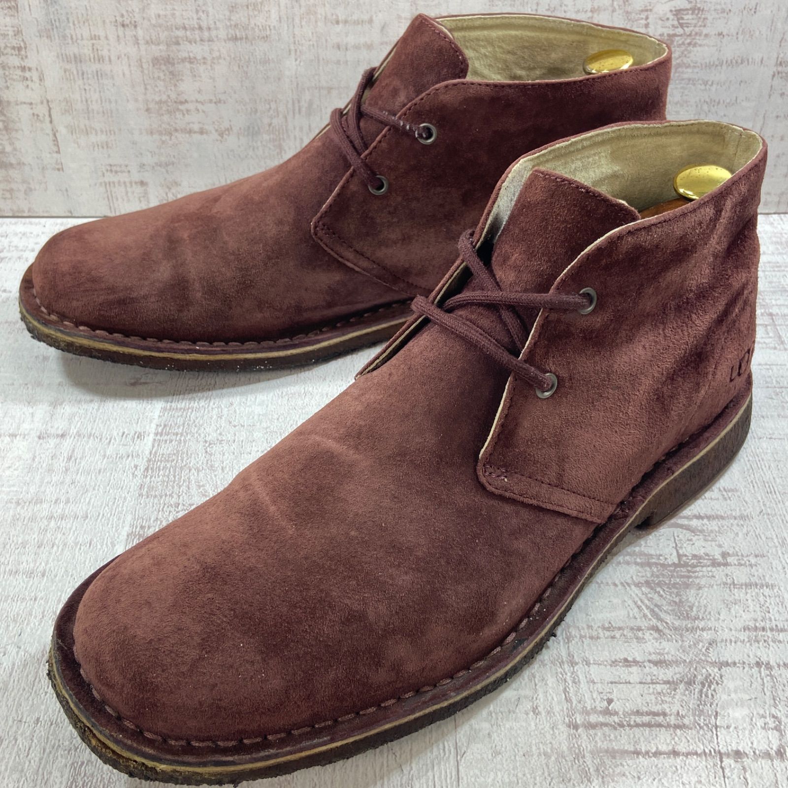 UGG アグ チャッカブーツ スエード 27.5cm ボルドー デザートブーツ