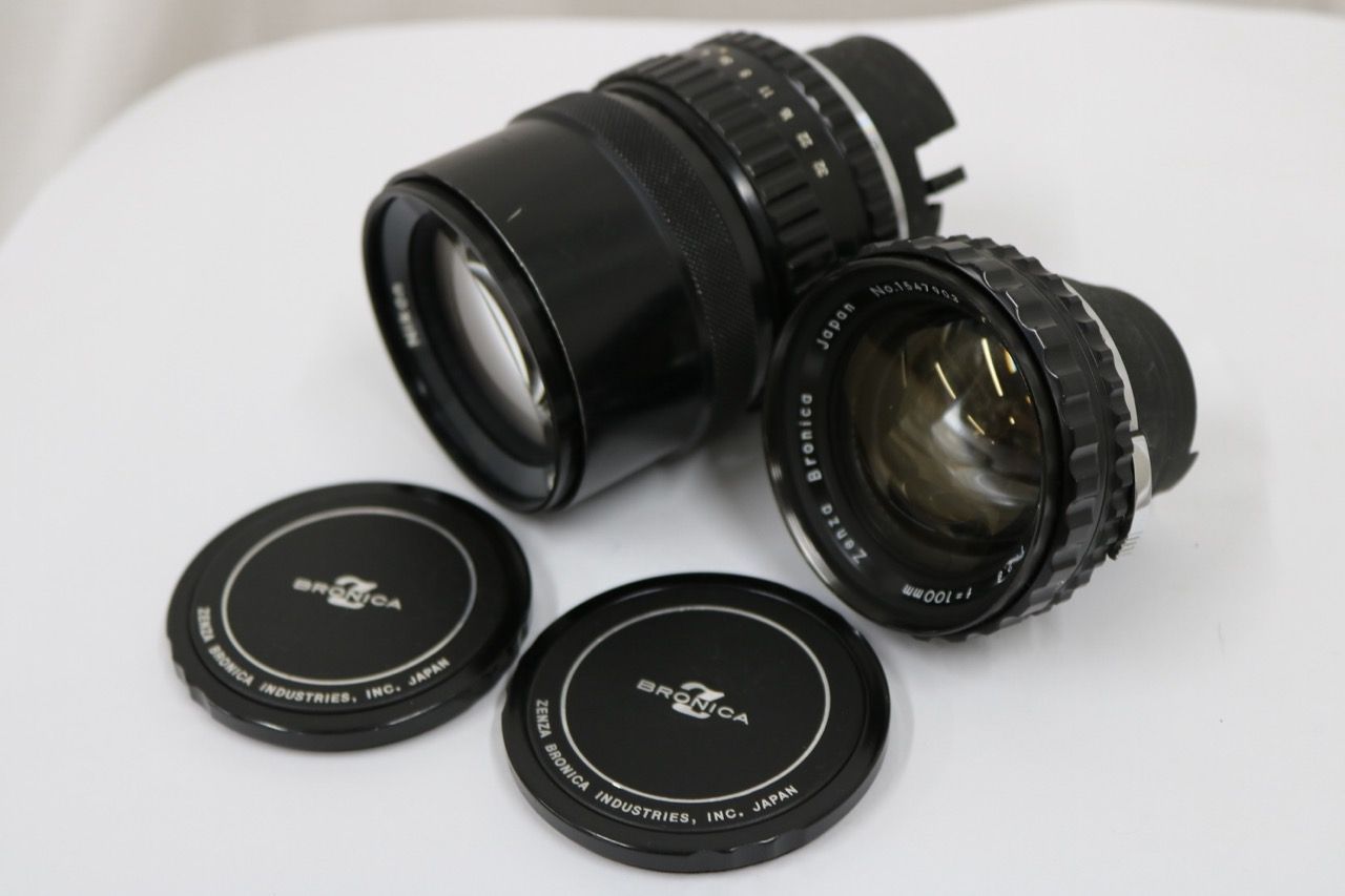 【訳あり品】 【2点まとめ】ゼンザブロニカ Zenza Bronica ZENZANON 100mm F2.8 Nikon NIKKOR-P 200mm F4 中判レンズ e10949