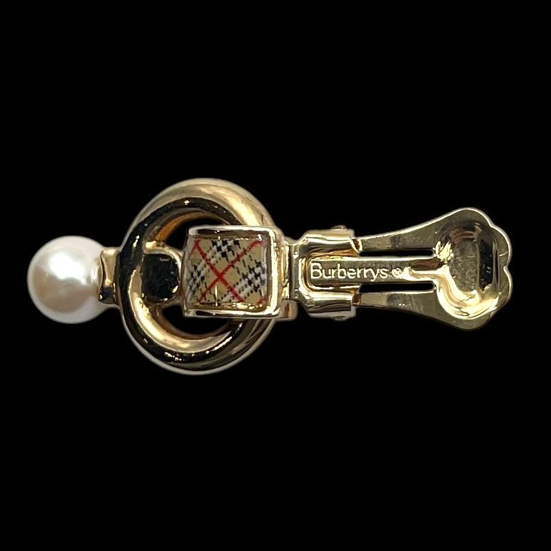 BURBERRY バーバリー イヤリング ノバチェック柄 ラインストーン