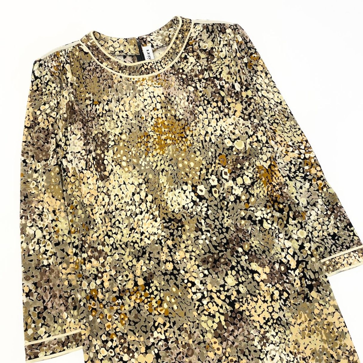 80e6 LEONARD PARIS レオナール シルクワンピース ロングワンピース 