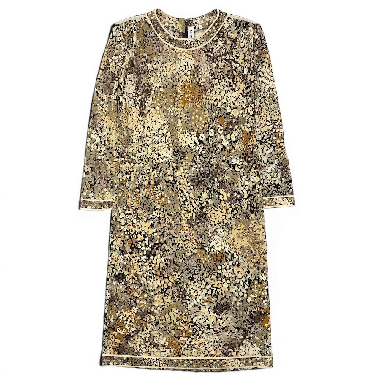 80e6 LEONARD PARIS レオナール シルクワンピース ロングワンピース 