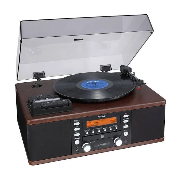 【未使用】ティアック TEAC ターンテーブル カセットプレーヤー付 CD レコーダー LP-R520
