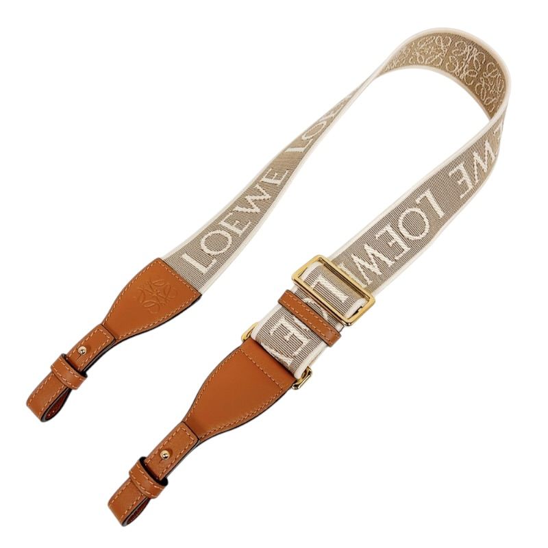 極美品 ロエベ LOEWE アナグラム ループ ストラップ ジャガード&カーフ アナグラム ループ ストラップ（ジャカード&カーフ） ベージュ
