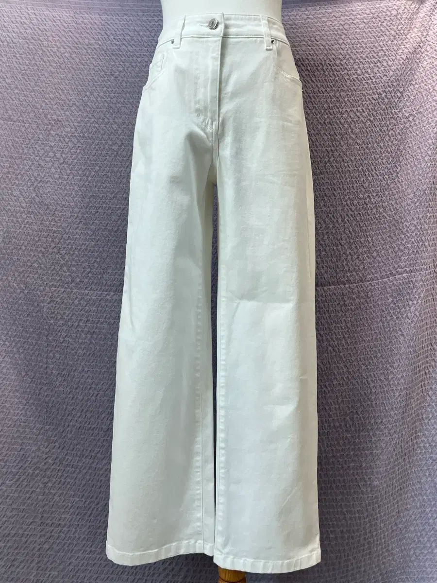 値下げ交渉不可 SJSJ レタリング タブ 25年 ストレート 白 デニム パンツ