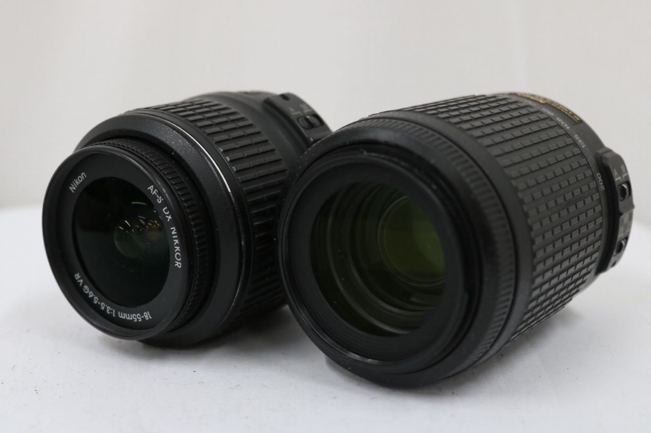 【返品保証】 【2点まとめ売り】ニコン AF-S NIKKOR DX 18-55mm G VR 55-200mm G ED VR e11006