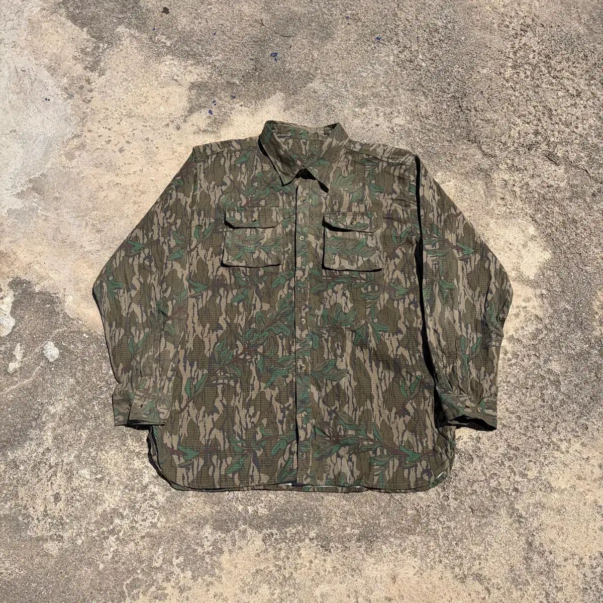 80s-90s Greenleaf カモフラ ヴィンテージ シャツ XL