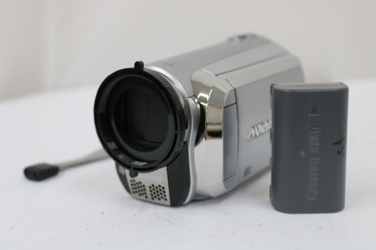【返品保証】 ビクター Victor Everio GZ-MS120-S 40x バッテリー付き ビデオカメラ e11010