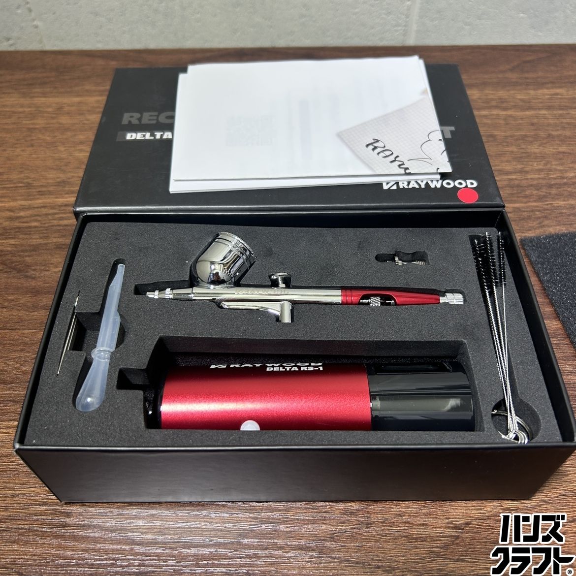 ▼【未使用】RAYWOOD RECHARGEBLE DELTA RS-1 エアブラシ 開封品 充電式エアブラシセット