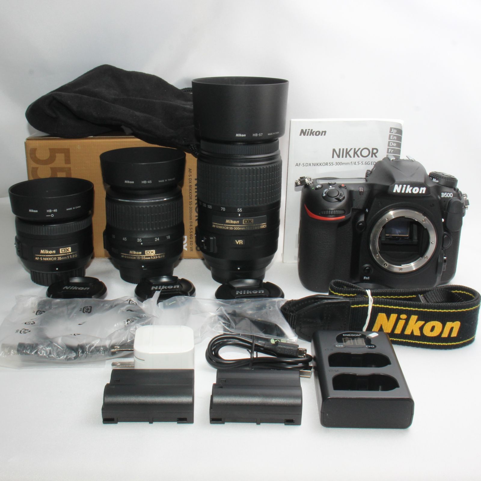 ❤️予備バッテリー付き❤️✨Nikon D500 超望遠 トリプルレンズセット 
