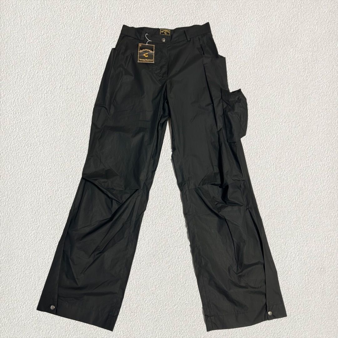 Vivienne westwood ANGLOMANIA ナイロンカーゴパンツ イタリア製 ロゴボタン アシンメトリー 変形デザイン
