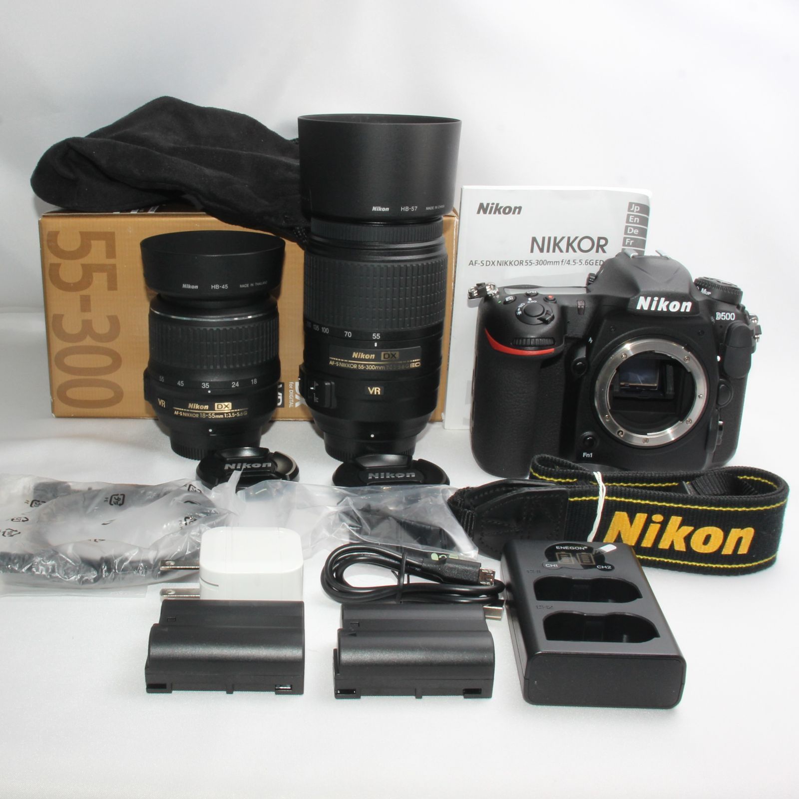 ✨予備バッテリー付き✨Nikon D500 手ぶれ補正 超望遠 ダブルズーム 
