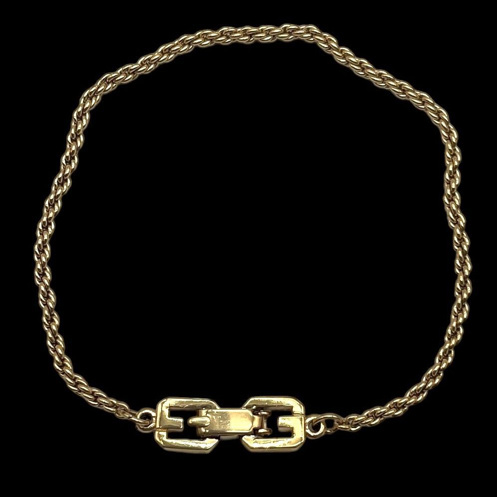 GIVENCHY ジバンシー ブレスレット ロープチェーン Gロゴ ゴールド 