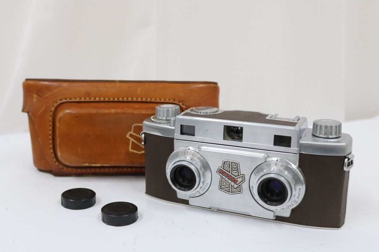 【返品保証】 Revere Stereo33 Synchromatic 35mm F3.5 ステレオカメラ e11147