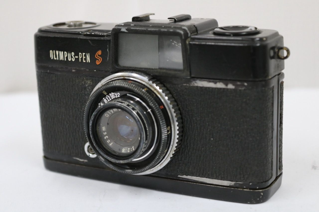 【訳あり品】 【希少】 オリンパス Olympus Pen S ブラック 3cm F2.8 カメラ e11120