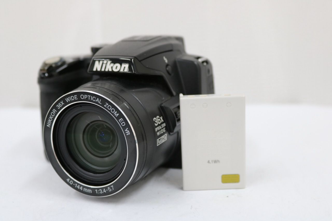 返品保証】 ニコン Nikon COOLPIX P500 36x ブラック バッテリー付き 