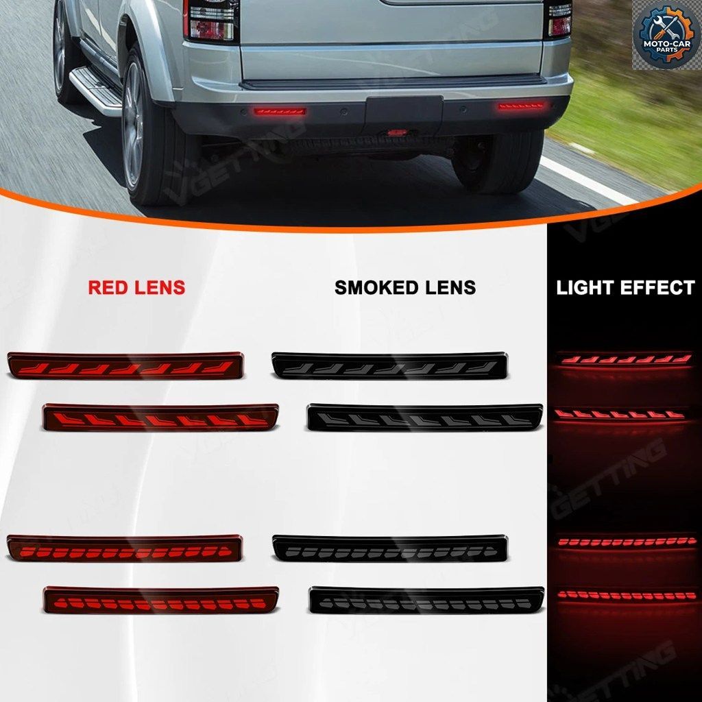 LEDリアバンパーリフレクターライト ランドローバー ディスカバリー3 LR3 4 LR4 2005-2013 ターンシグナルライト ブレーキテールランプ 車