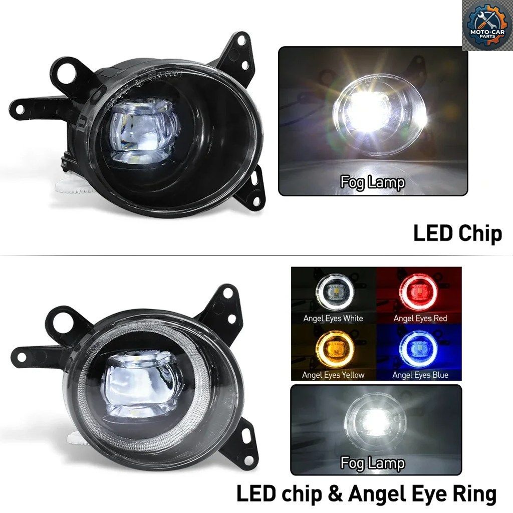三菱ランサー 2007年～2014年12月 LEDフォグランプアセンブリ フロントバンパー エンジェルアイ ヘッドライトキット 1ペア