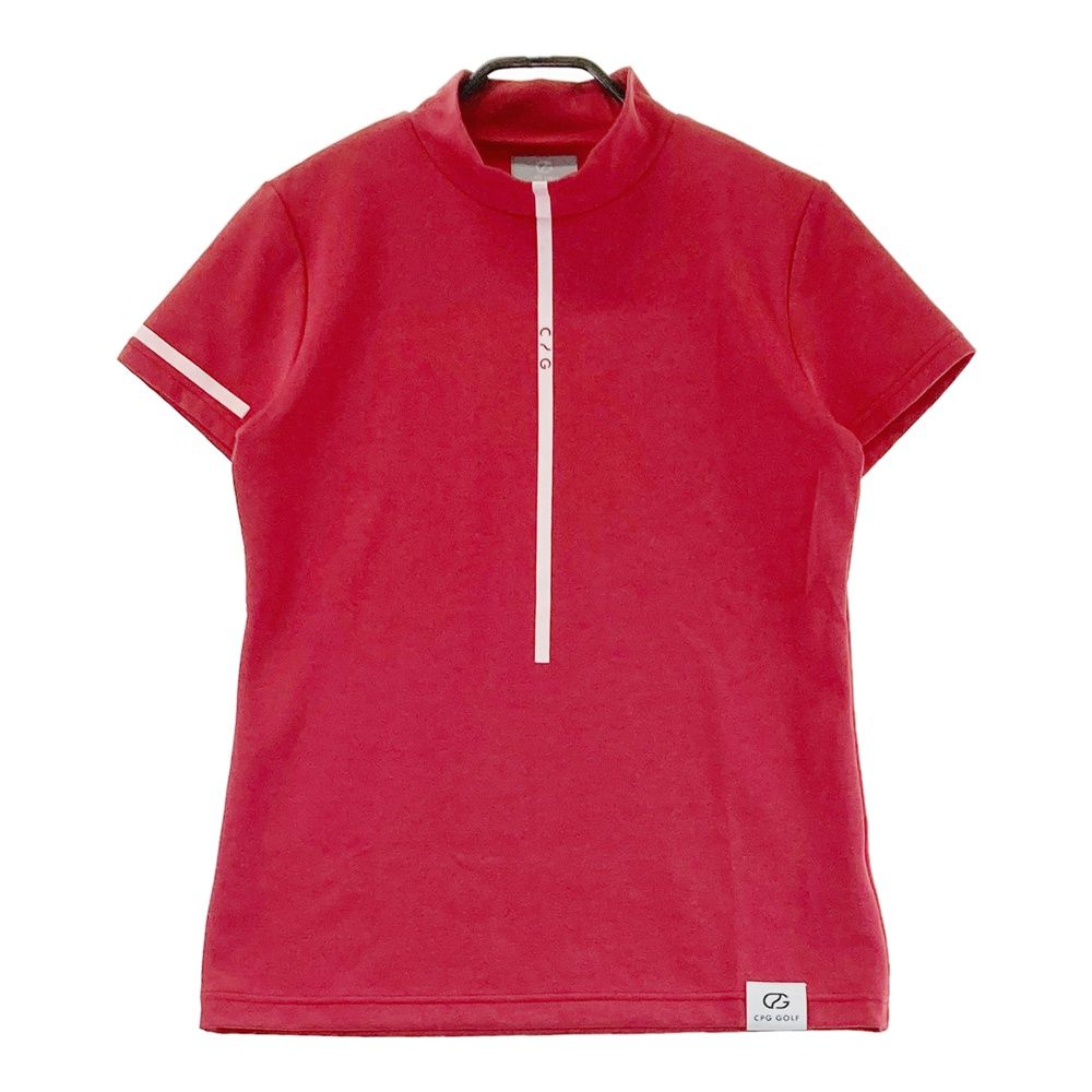 サイズ：3 CPG GOLF シーピージーゴルフ 1109-24104 半袖モックネックTシャツ レッド系 [240101675939] ゴルフウェア レディース ストスト
