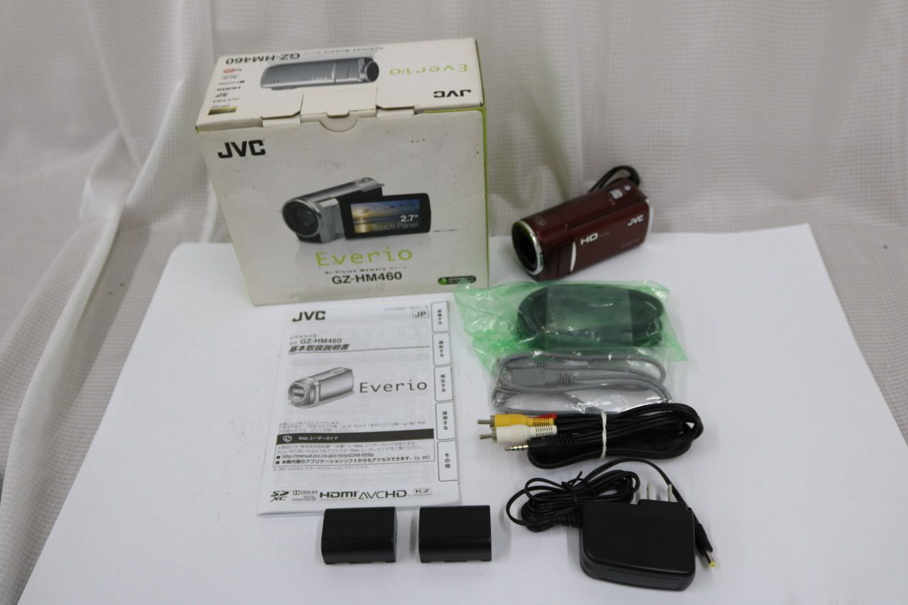 返品保証】 【元箱付き】JVC Everio GZ-HM460 レッド 40x 付属品多数