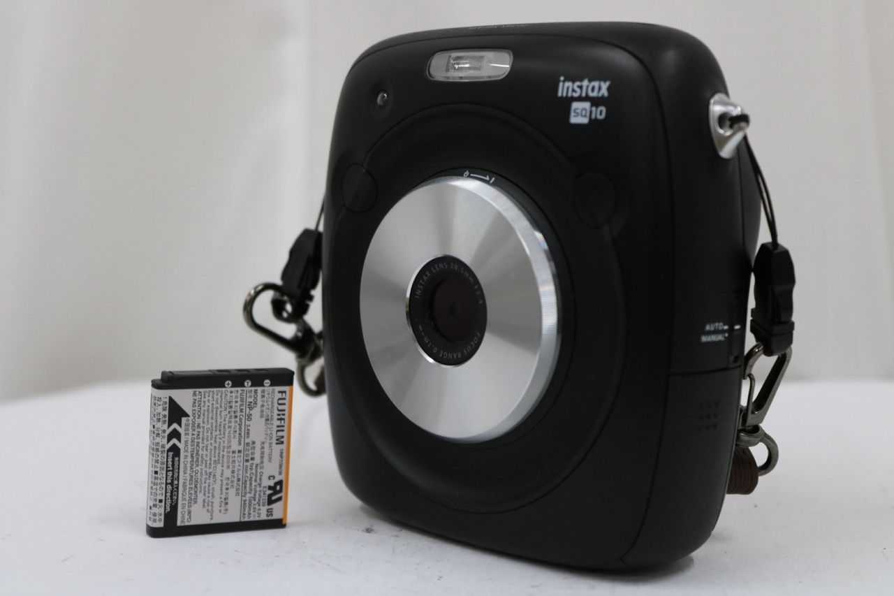 【返品保証】 フジフィルム Fujifilm instax SQ 10 ブラック 28.5mm F2.4 チェキ e11218