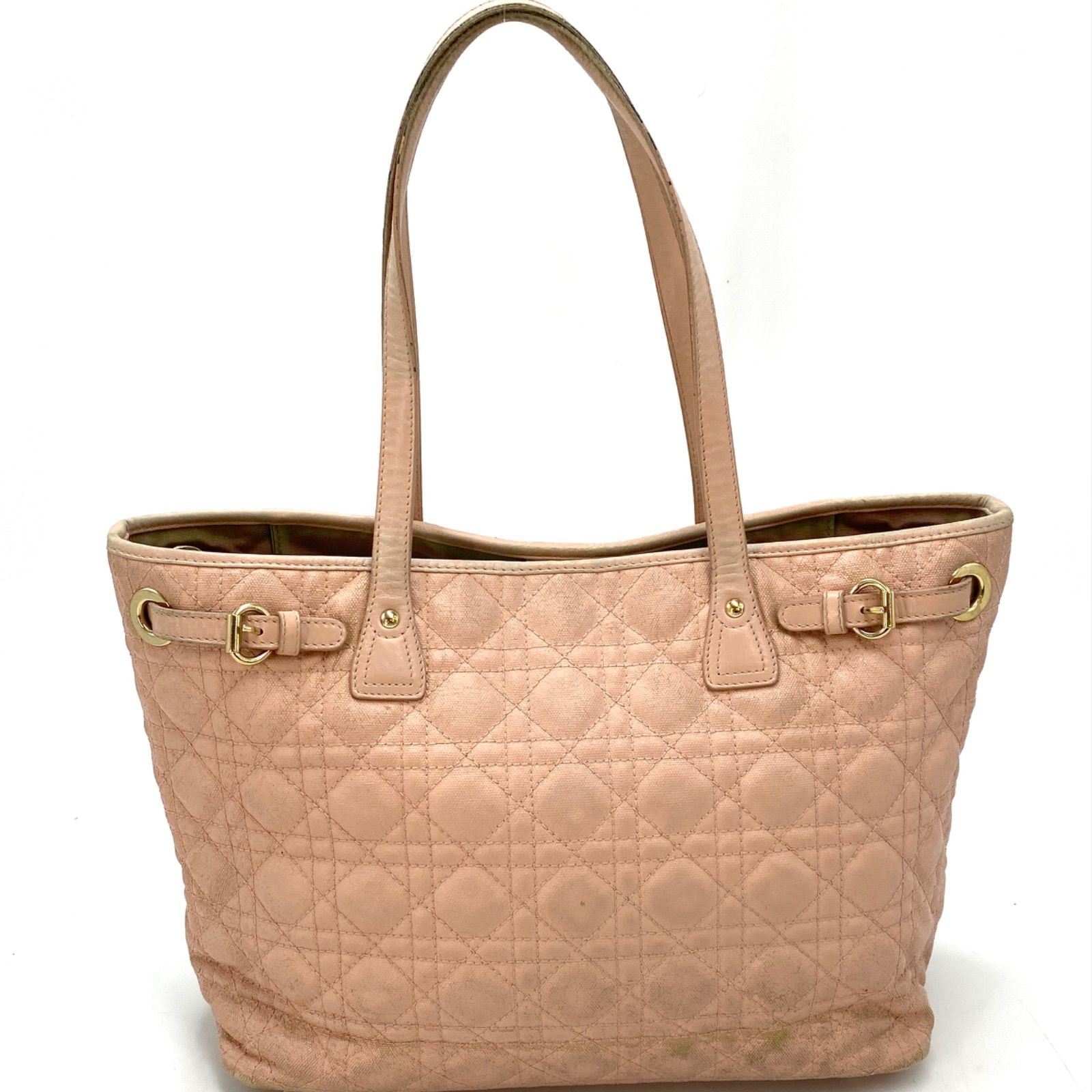 ディオール カナージュ パナレア トートバッグ ピンク チャーム 旅行 