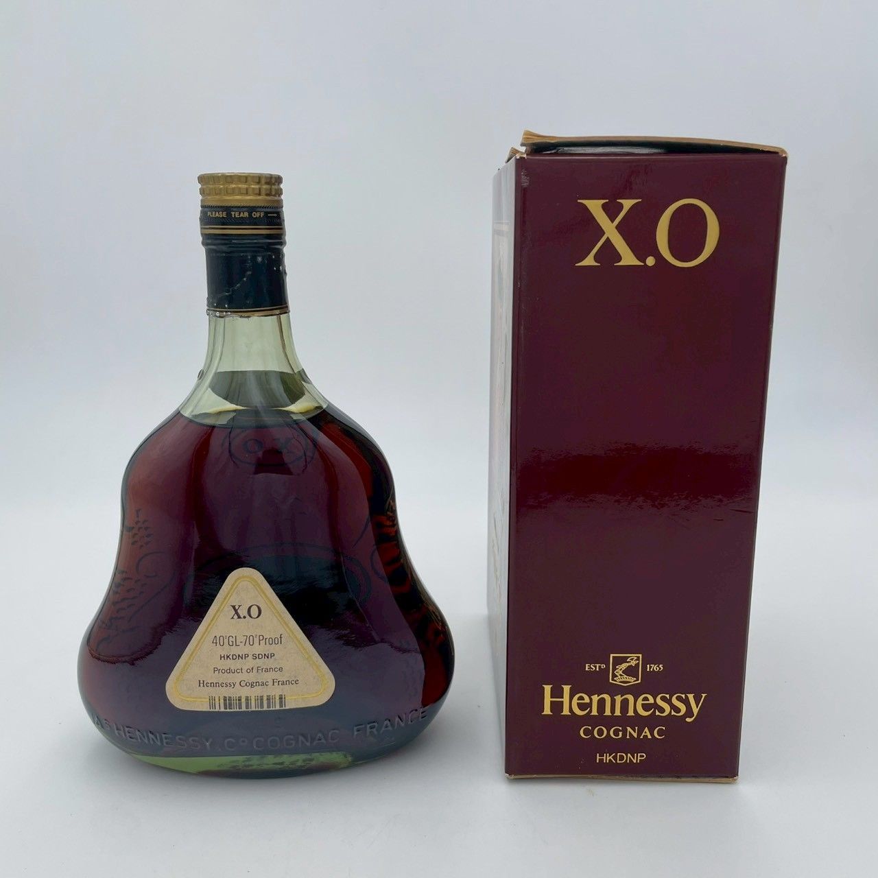 ヘネシーXO 金キャップ グリーンボトル 箱付 700ml 古酒 - メルカリ