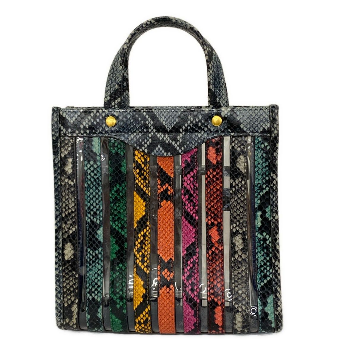 Anya Hindmarch(アニヤハインドマーチ) トートバッグ美品 - 黒×クリア 