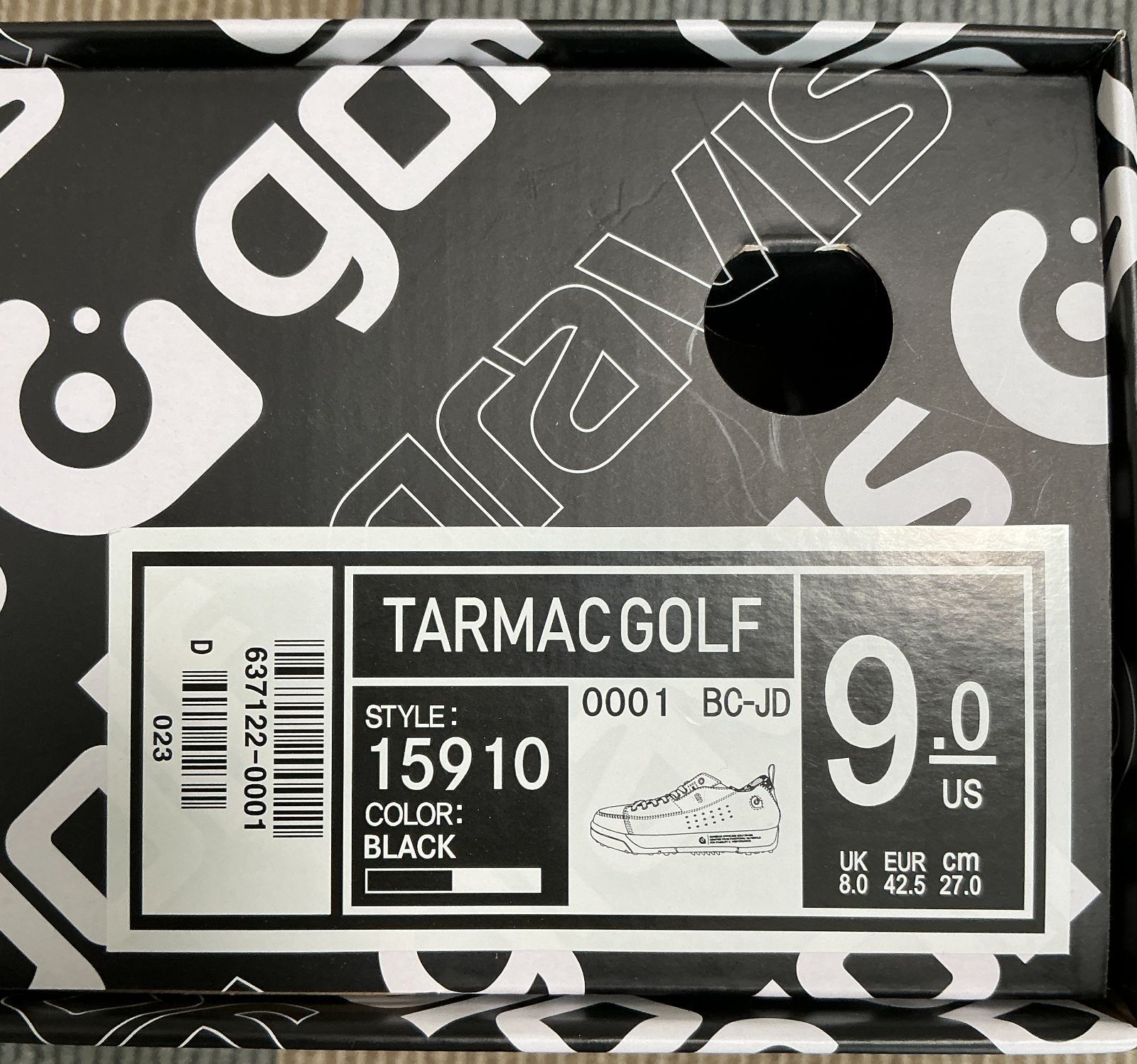 グラビス ゴルフシューズ gravis golf TARMAC GOLF 15910 ブラック 27.0cm US9.0 新品・未使用品