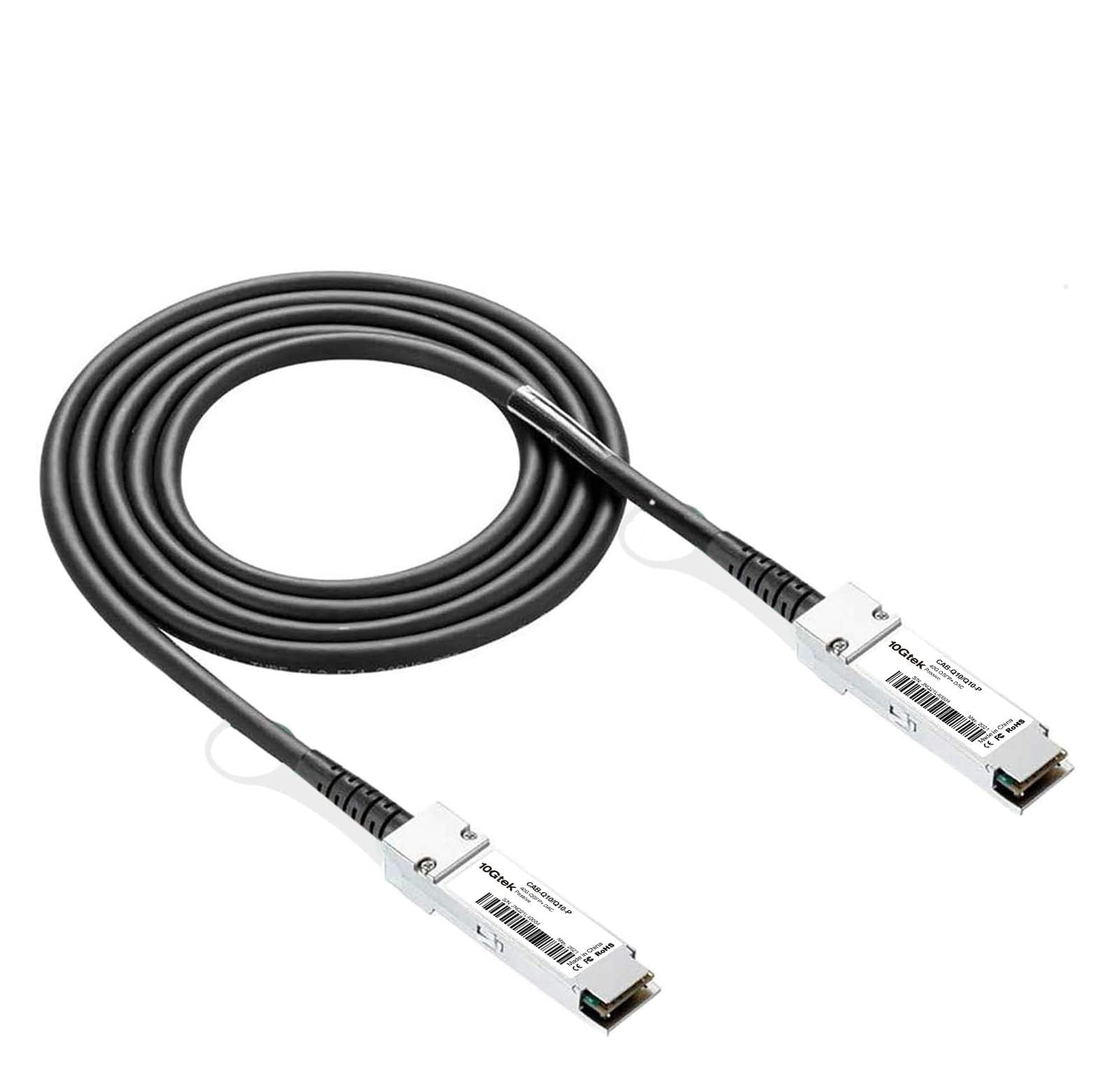 10Gtek 40G QSFP + DACケーブル 40GBASE-CR4 Twinaxケーブル Cisco QSFP-H40G-CU3M、Meraki、Ubiquit、Mikrotik、Intel、Fortinet、 Netgear、D-Link、 ... 4,832円