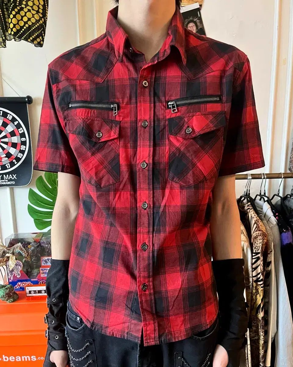 90s-00s Ivanhoe 日本 ヴィンテージ バッファロー CHECK パータン 半袖 Tシャツ