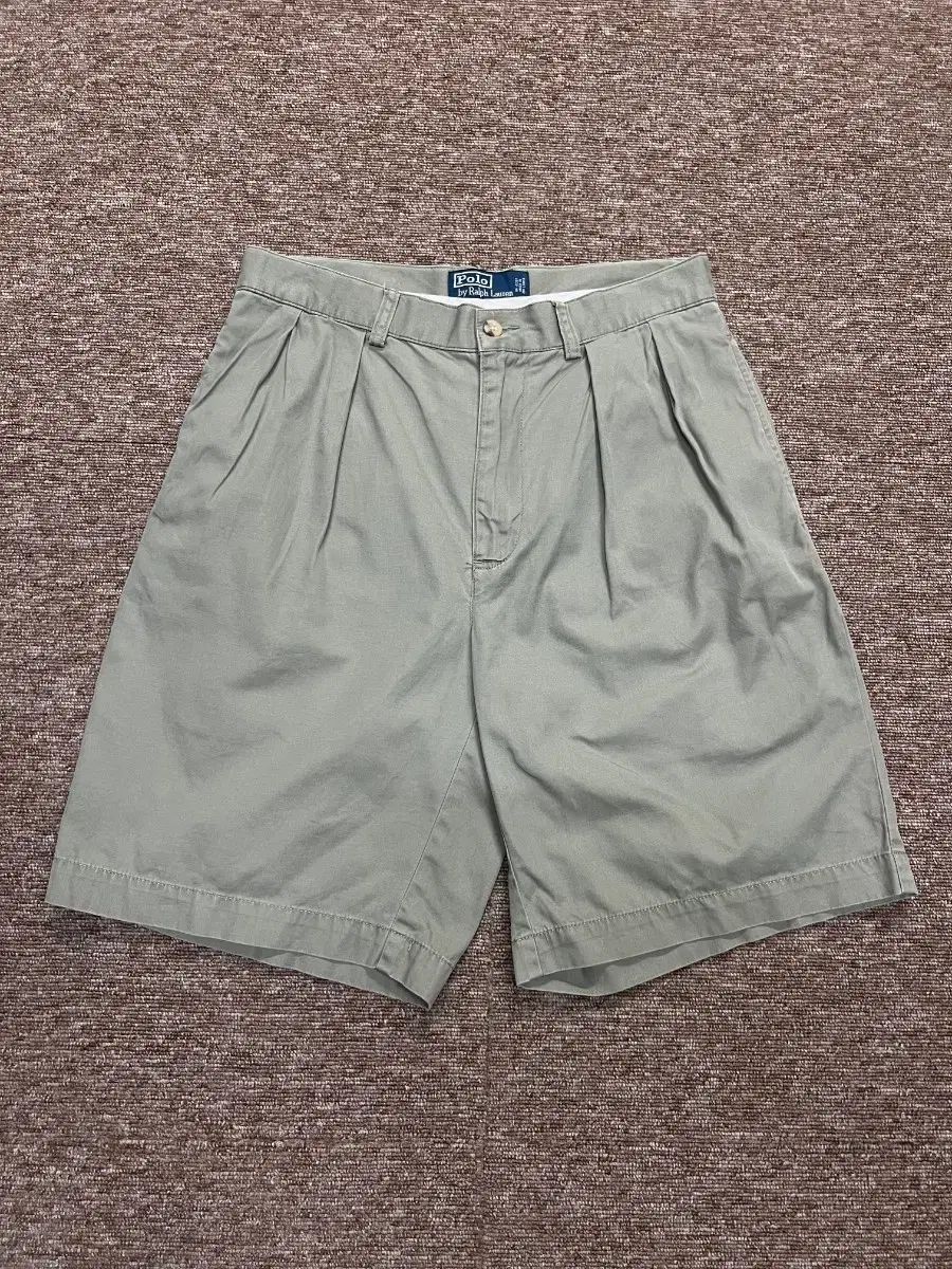 ポロラルフローレン カーキ コットン ハーフパンツ 30