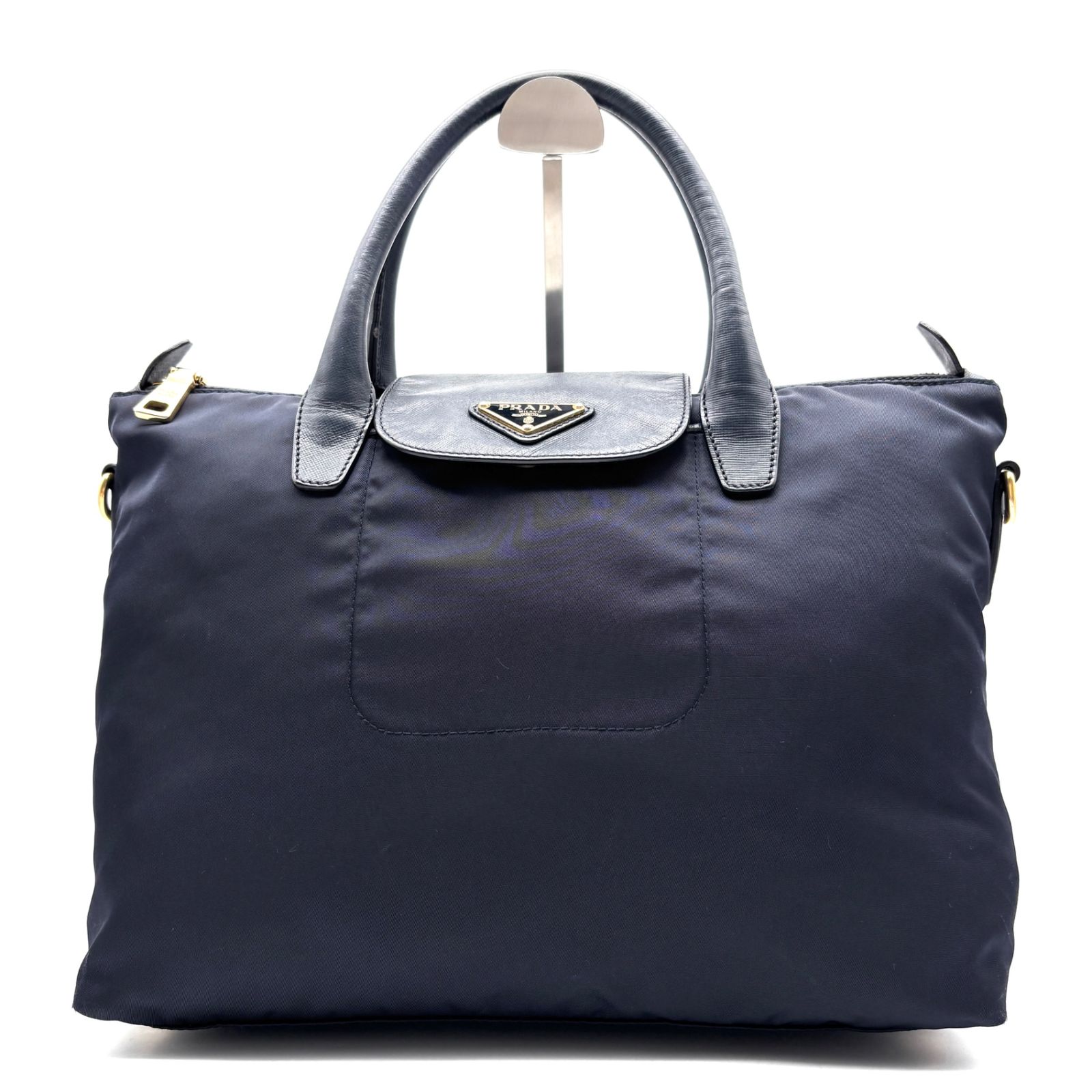 レディース 【PRADA】超美品 ネイビー ハンドバッグ