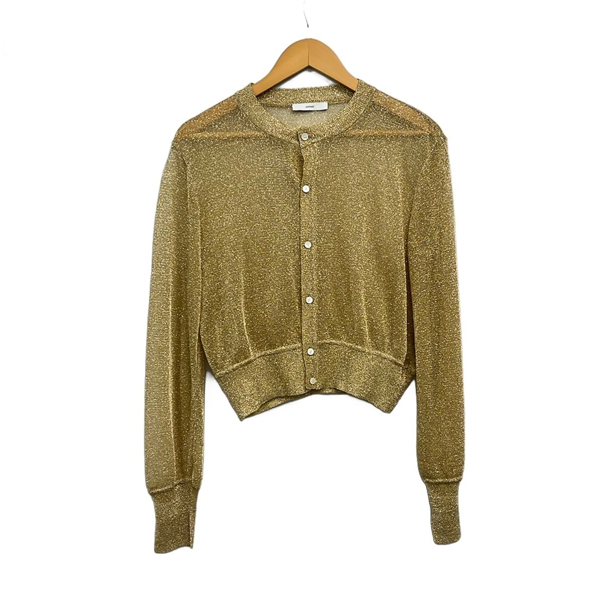 ASTRAET(アストラット) カーディガン レディース美品 - ゴールド 長袖