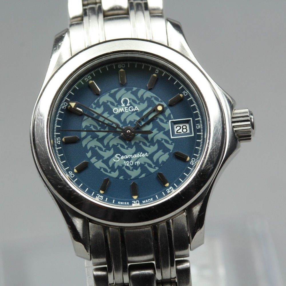 【稼働品】OMEGA シーマスター 120m 596.1512 Cal.1424 ジャックマイヨール 1000本限定 クオーツ レディース (1997年製) #17146