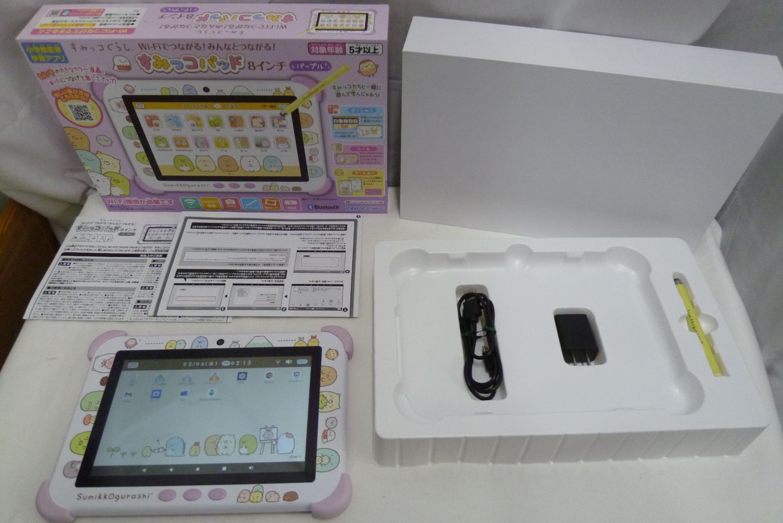品 美品 動作確認＆初期化済み PINOCCHIO アガツマ すみっコパッド 8 