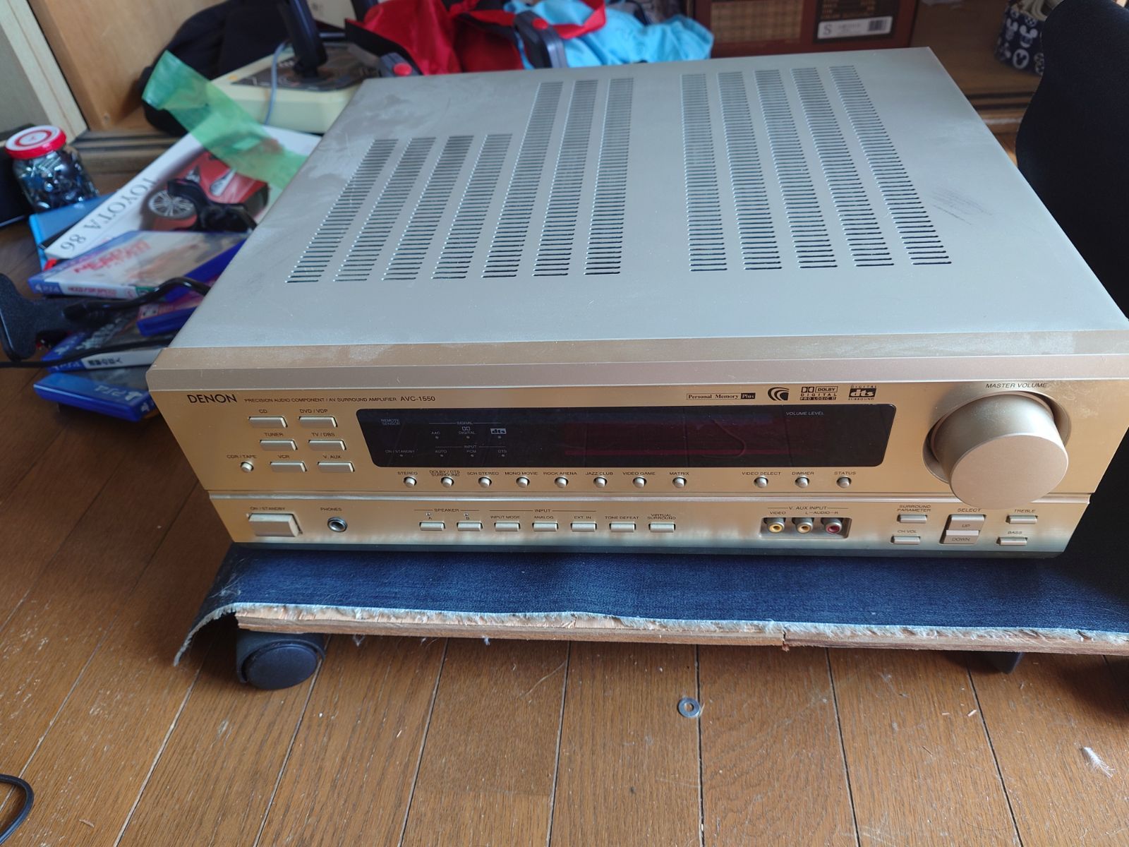 DENON、AVC-1550、AVアンプ、アンプ、５.1サラウンド、オーディオ、 DENON AVC-1550 動作確認済 リモコン/取説付 5.1ch AVアンプ レトロ