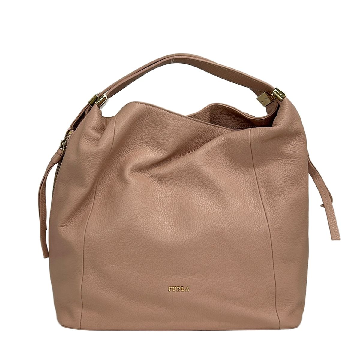 FURLA(フルラ) ハンドバッグ ピンクベージュ レザー